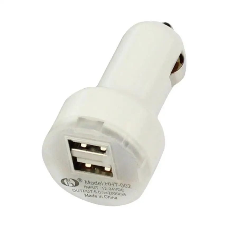 

Kongyide Universal Dual Double USB Port Car Charger Adapter For Samsung Apple HTC Nokia Mar30 Drop ShipA17