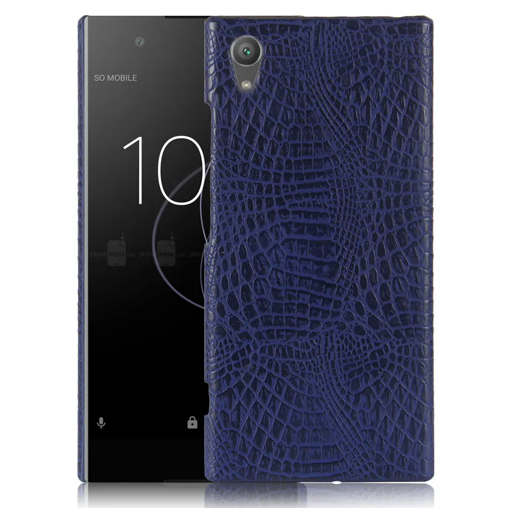 Защитный чехол из крокодиловой кожи для SONY Xperia XA1 Plus Жесткий Чехол поликарбоната