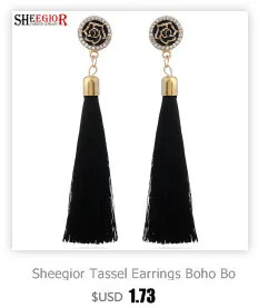 SHEEGIOR Boho Длинные кисточки серьги для женщин аксессуары корейские свадебные Висячие серьги Модные ювелирные изделия Bijoux подарок