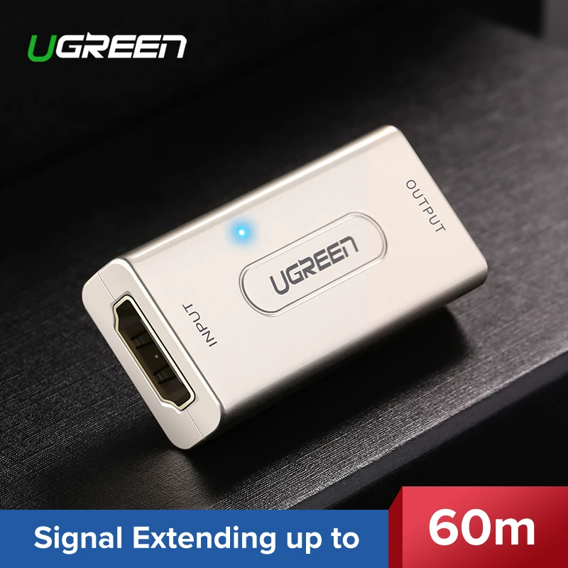 

UGREEN HDMI Extender Repeater up to 10m 60m Signal Booster Active 1080P Female to Female HDCP HDMI to HDMI Connector HDMI Cable