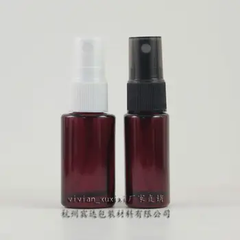 

10ml Mysterious purple Glass travel refillable perfume bottle with plastic black/white atomizer/sprayer,perfume container