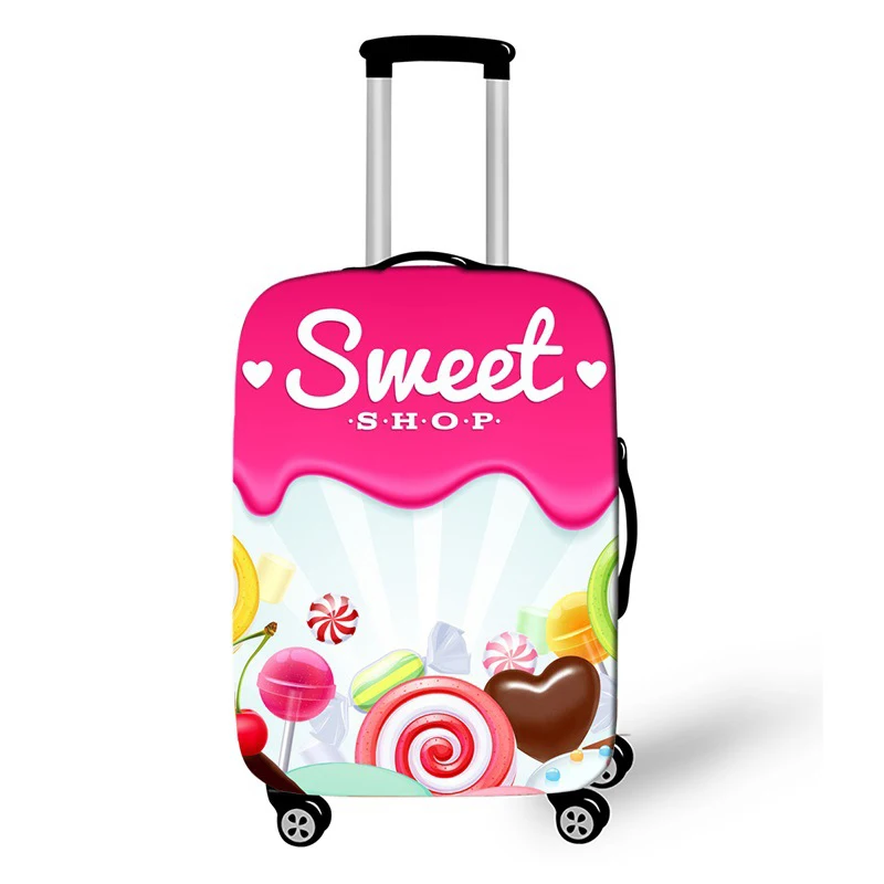 18-32 дюймов 3D принт с конфетами перо багажа Защитные чехлы для женщин путешествия на дороге эластичный пылезащитный чехол тележка чемодан Крышка