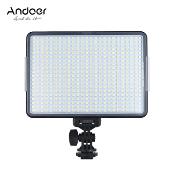 

Andoer Professional Dimmable LED Video Light Fill Light 3200K/5600K Bi-Color Temperature 32W CRI 90+ for Photography Live Show