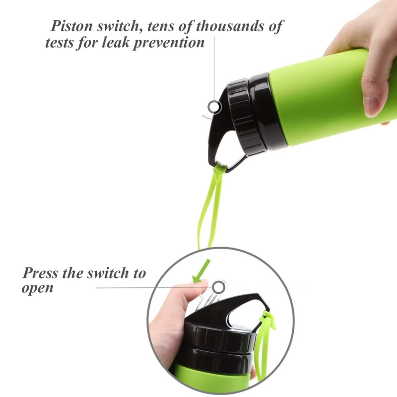 Outdoor Silicone water bottle folding large capacity kettle riding hiking Bottle