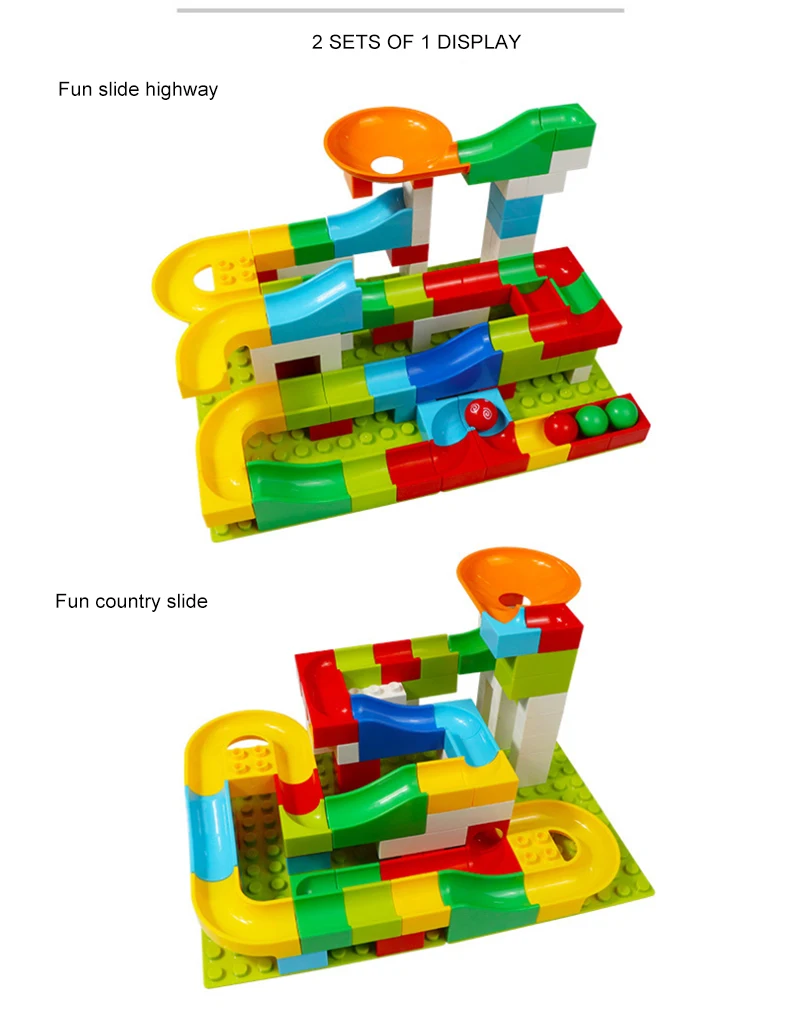 148 шт. детские строительные блоки модель слайда игрушки Лабиринт мяч Воронка узел скольжения игрушка Детские развивающие игрушки подарки