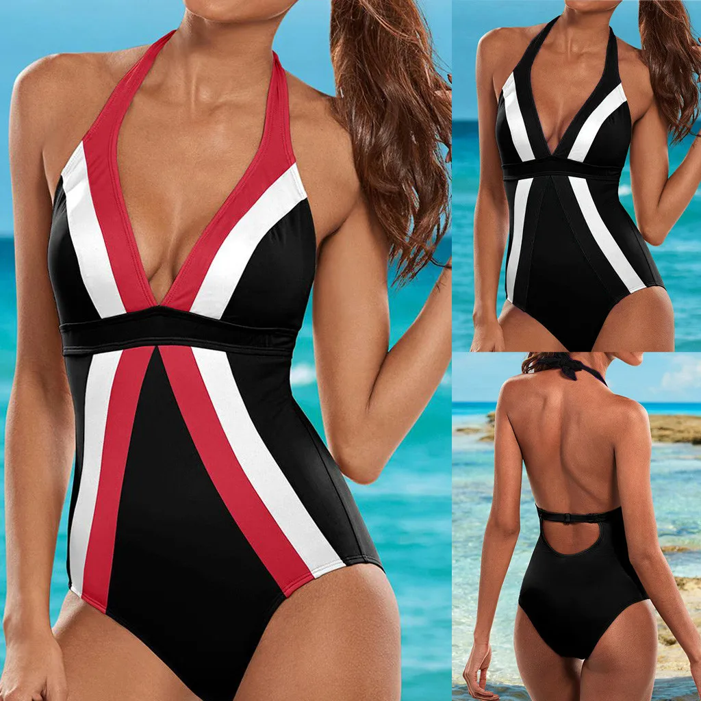 deep v neck push up bikini