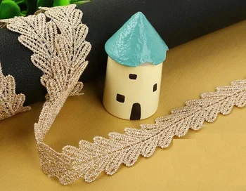 

20 Yard Purl Embroidered Feather shape Lace Cotton Fabric Trim For Sewing Apparel DIY Bridal wedding Doll Cap