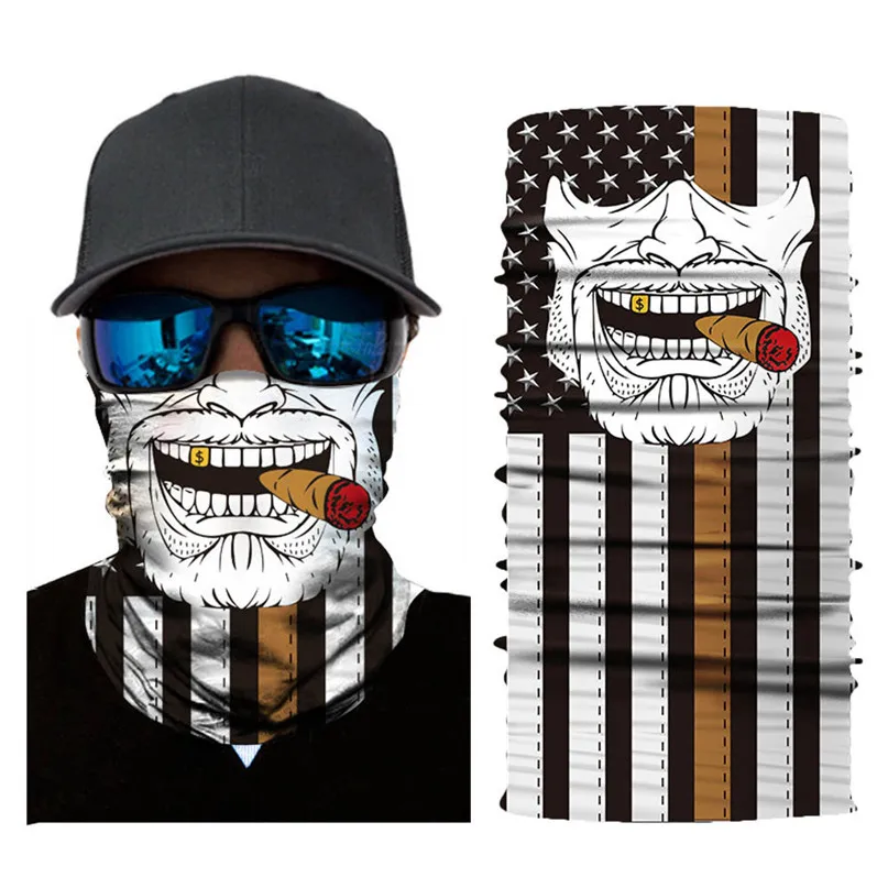 

Skull Cycling Snowboard Scarf Collar Neck Warmer Face Mask Bandana Bike Mask Ski Balaclava Headband mask halloween face #3j#F
