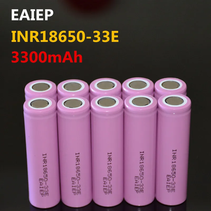 EAIEP INR18650 33E 3 7 в 3300 мАч перезаряжаемая литий ионная батарея 18650 30A электронный