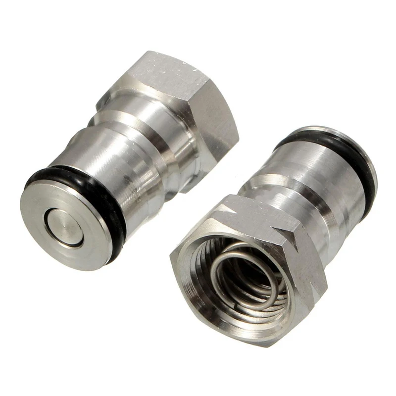 2PCS Stainless Steel 19/32''-18 Gas & Liquid Ball Lock Keg Poppet Post Kit For Cornelius