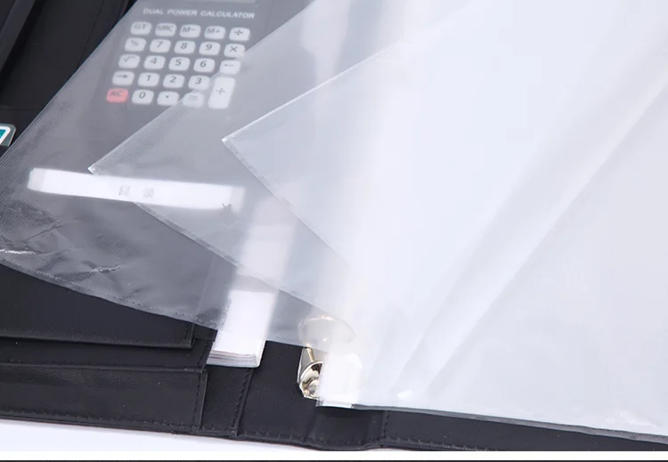 A4 Черный Бизнес ноутбук искусственная кожа Многофункциональный Блокнот Журнал Подарочный Органайзер с держателем файлов Калькулятор магнитный замок