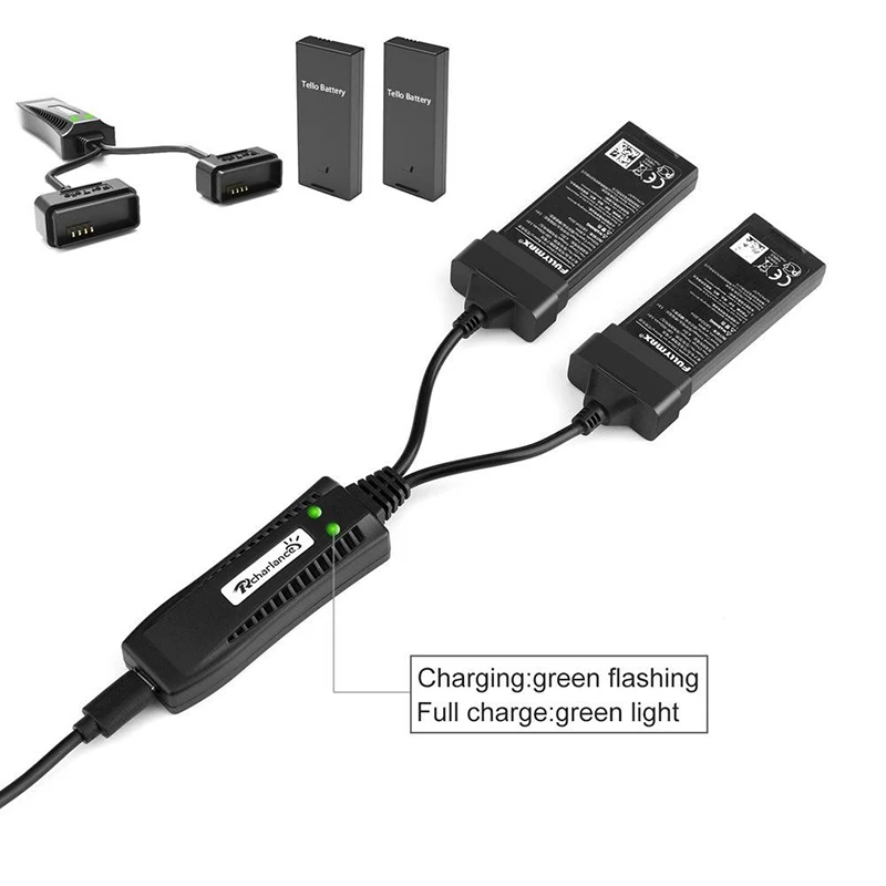 

2 IN 1 Output Battery Charger For DJI tello Portable Intelligent Quick Charging Adapter For tello Drone Battery DJI Accessories