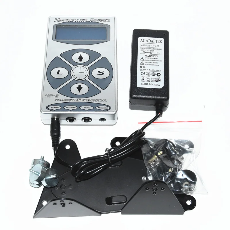 

HURRICANE Sliver Tattoo Power Supply Upgrade Tattoo Machine HP-2 Intelligent Digital LCD Makeup Dual Power Tattoo Supplies Set