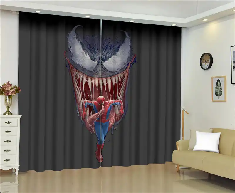 Venom Curtains For Window Marvel Super Hero Blinds Finished Drapes