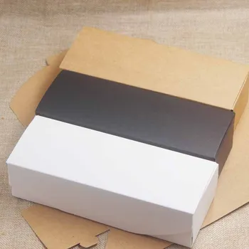 

10pcs box DIY Kraft/black /white color Paper Gift Box For Wedding Favors Birthday Party Candy Cookies Christmas gift Box