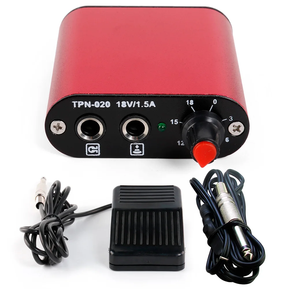 Tattoo Mini tattoo power supply + Foot Pedal + Clip Cord for machine gun kit P162
