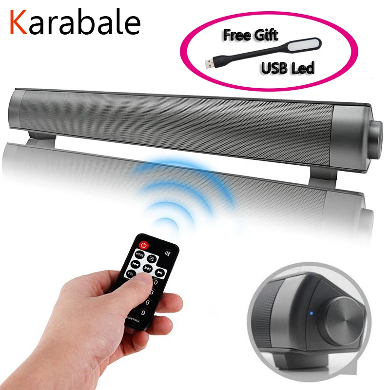 Karabale LP08 ТВ динамик Саундбар беспроводной пульт Bluetooth 10 Вт супер бас ПК сабвуфер