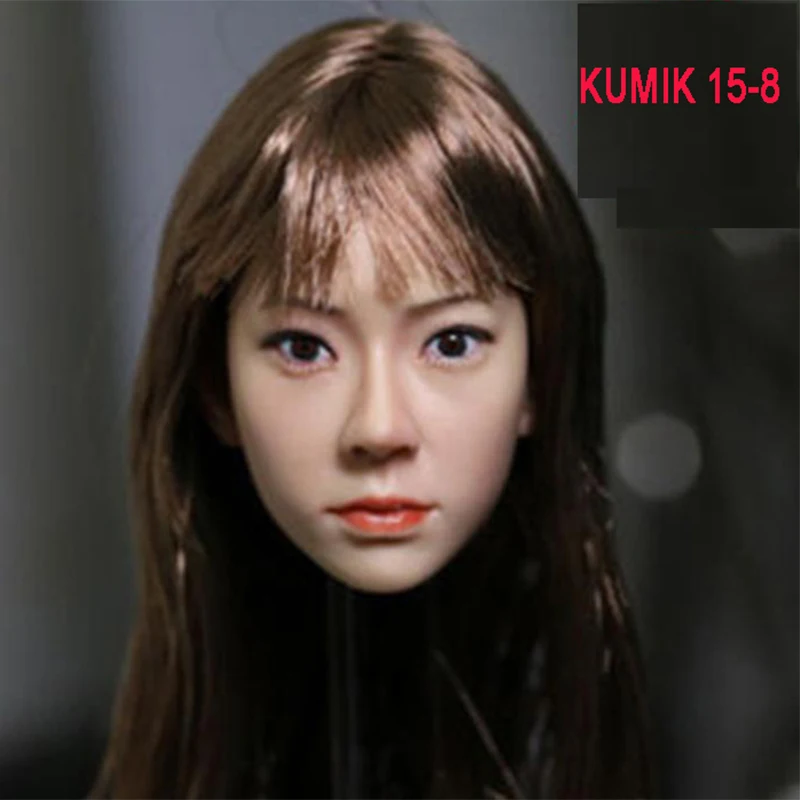 

1/6 Head Sculpt KUMIK 15-8 Hot Sideshow Toys TTL Enterbay Custom female Girl Fit 12 Inch Phicen Action Figure Doll Toys