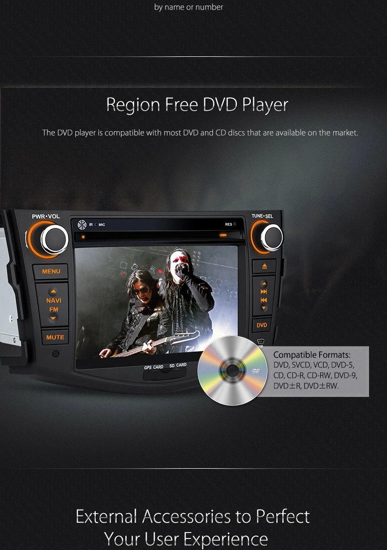 Cheap 7" Special Car DVD for Toyota RAV4 2006/2007/2008/2009/2010/2011/2012 with Toyota Original User Interface/Appearance 11