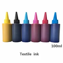 Новые текстильные чернила 6 цветов(CMYKLCLM) для планшетного принтера Epson использовать для футболки из чистого хлопка, одежда