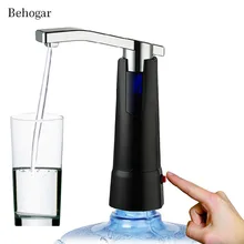 Behogar Electric Drinking Water Bottle Easy Pump Dispenser Supply Device USB Rechargeable for Home Office School Kitchen Items