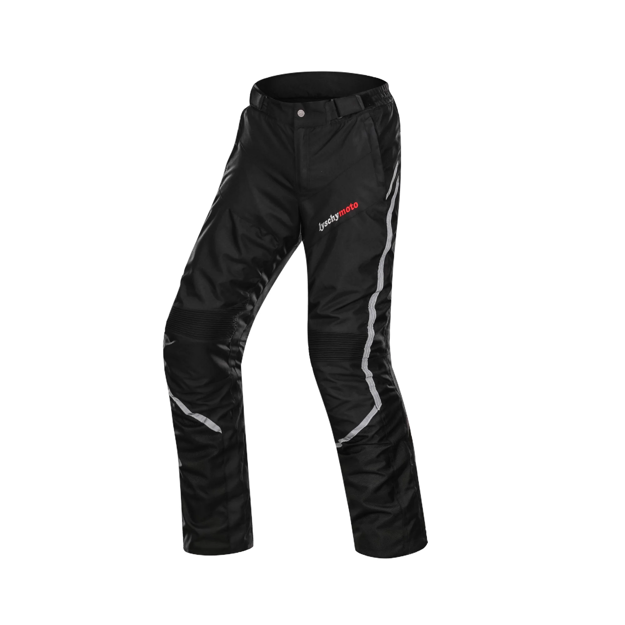 LYSCHY летняя мотоциклетная куртка detecable Chaqueta Moto куртка Водонепроницаемая дышащая сетка мото брюки костюм защитное снаряжение - Цвет: LY-Pants Black