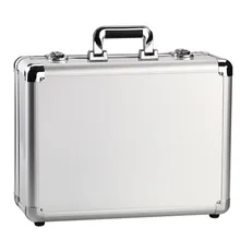 KUNDUI suitcase women men travel bag Thickening aluminum alloy laptop Large toolbox / lockable storage Display box briefcase