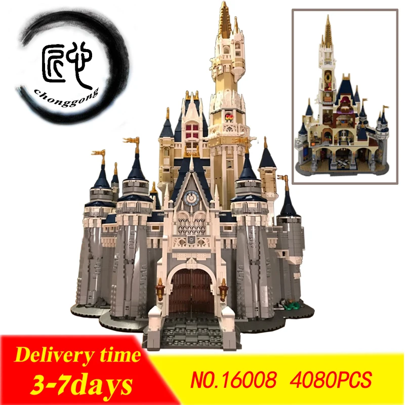 

16008 Cinderella Princess Castle City set 4080pcs Model Building Block DIY Toys Birthday Christmas Gifts