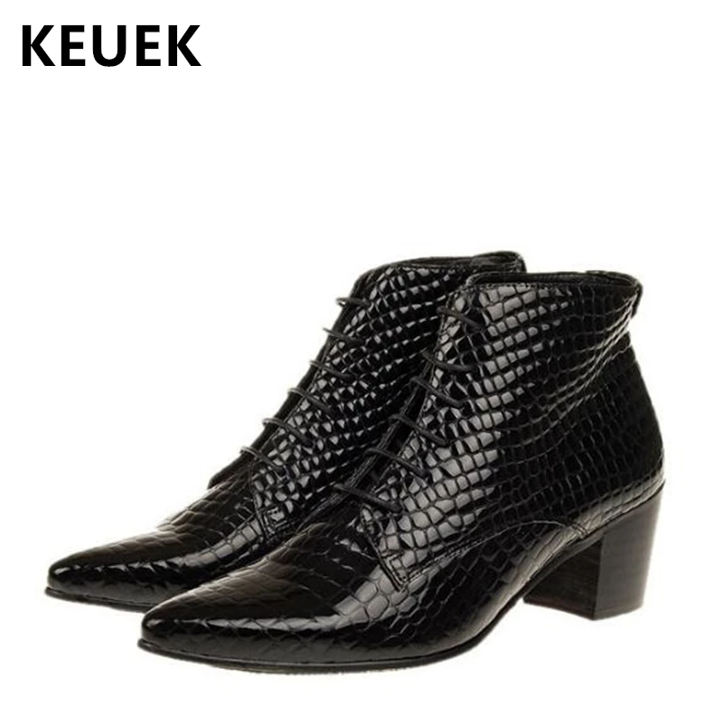 British style Men Motorcycle boots Lace-Up Pointed Toe Ankle Martin boots Med-heel shoes Genuine leather Male Fashion boots 02C British style Men Motorcycle boots Lace-Up Pointed Toe Ankle Martin boots Med-heel shoes Genuine leather Male Fashion boots 02C
