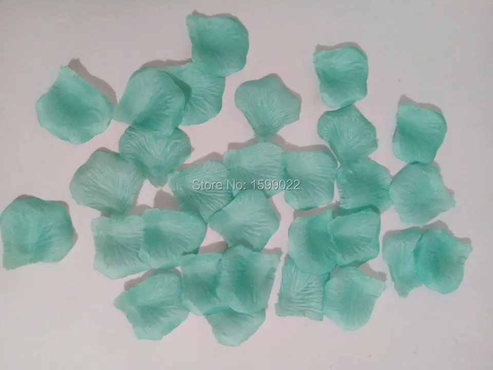 DRFP1001 (2)tiffany party supplies robin egg blue decorations artificial silk rose flower petals wedding