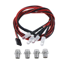 Carro rc atualizar peças goolrc 8 led 5mm branco/vermelho cor do carro rc led conjunto de luz para revo slash jato T-MAXX hsp hpi rc carros