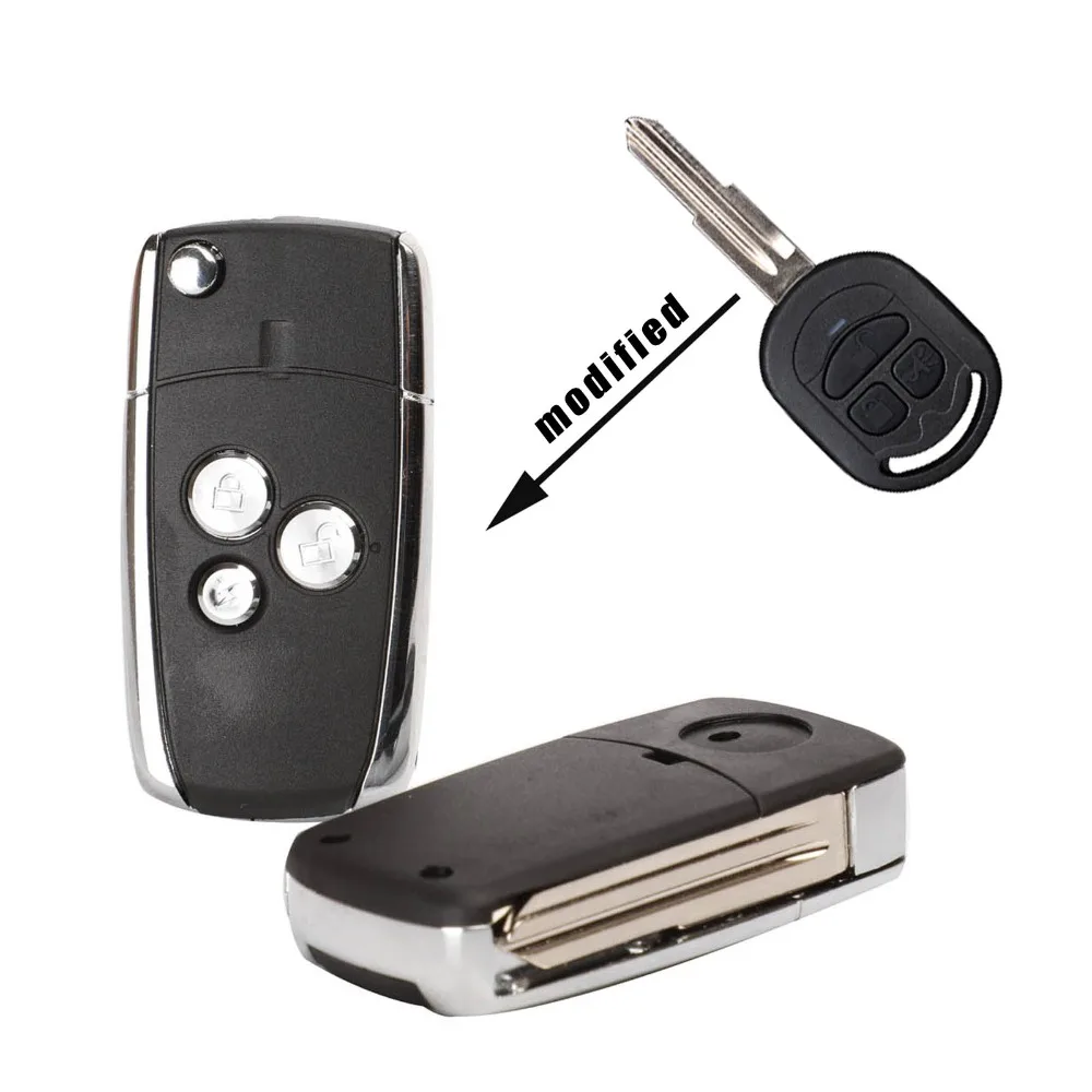 

jingyuqin Replacement Modified Flip Folding Remote Key Shell Case For Buick Excelle HRV Fob Key Cover (After 2005 year) 3B