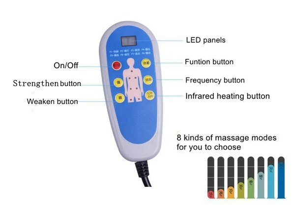 8 Режим полный тела Массажер излучение в дальнем инфракрасном диапазоне массаж снять боли в спине, усталость матрас подушки вибрации головы массаж тела, ног