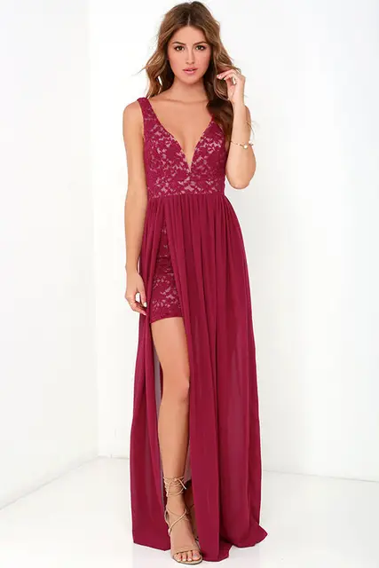side cut gown
