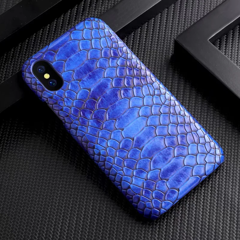 Чехол для телефона из искусственной кожи со змеиным узором iPhone 8 7 6s Plus твердый ПК