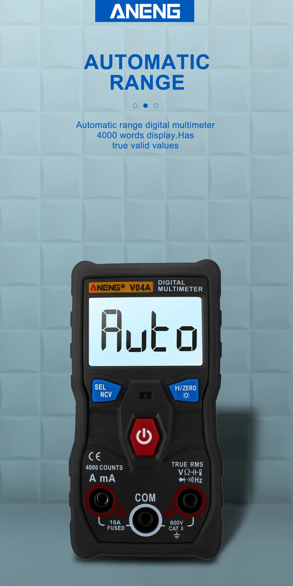 ANENG V04A Измерительный Цифровой мультиметр Тестеры автомобильные электрические comprobador Транзистор тестер мультитестер multimetro