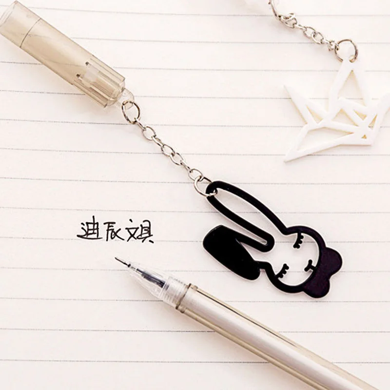 0,38 мм гелевые ручки милые кран ручки с кроликами подвеска кавайи обычные ручки для детей девочек подарок школьные офисные принадлежности новинка канцелярские принадлежности