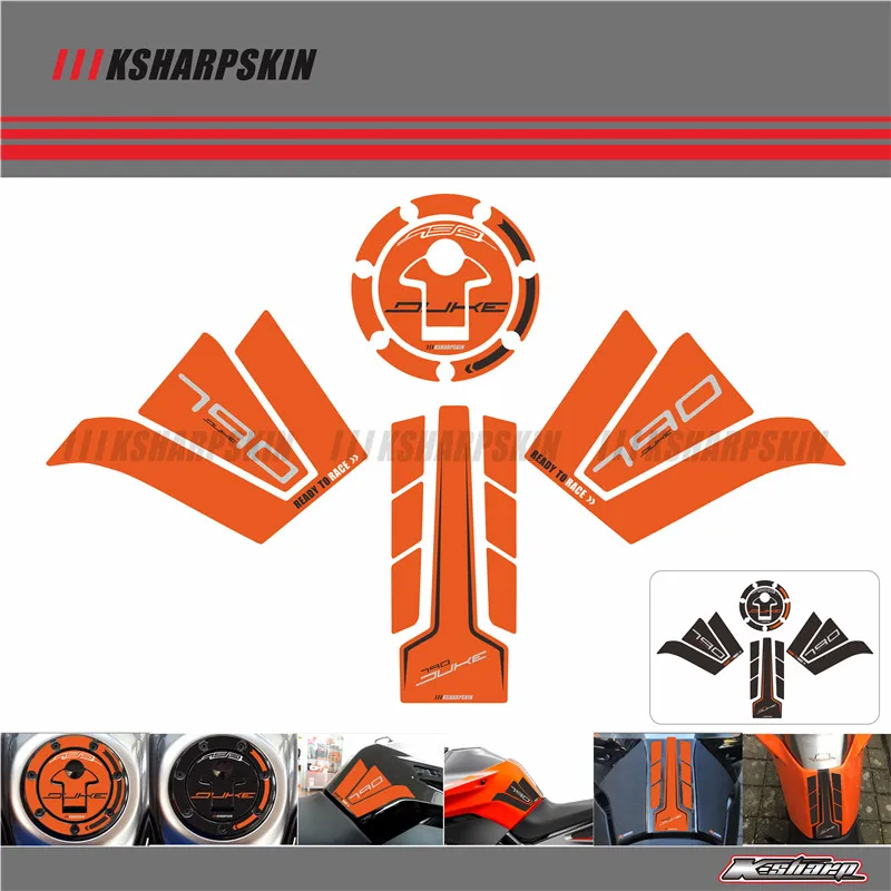 3D наклейка ADESIVI с эмблемой протектор танка коврик stompgrip для KTM DUKE790 DUKE 790 2017