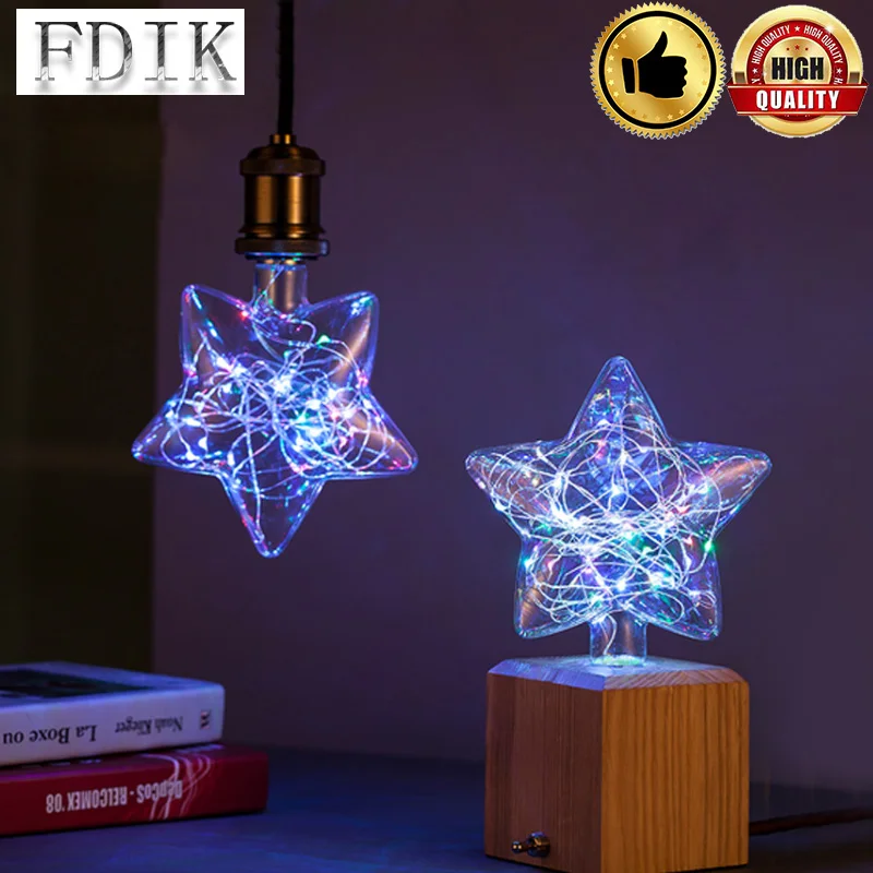 

Led lamp Star E27 3D Star Light Bulb Bar Party Decor Lighting for home/living room/bedroom/holiday decor lampada Christmas Lamp