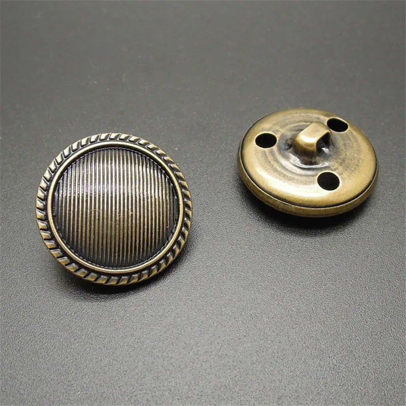 50 pcs/lot Metal buttons copper leather deduction fashion coat buttons