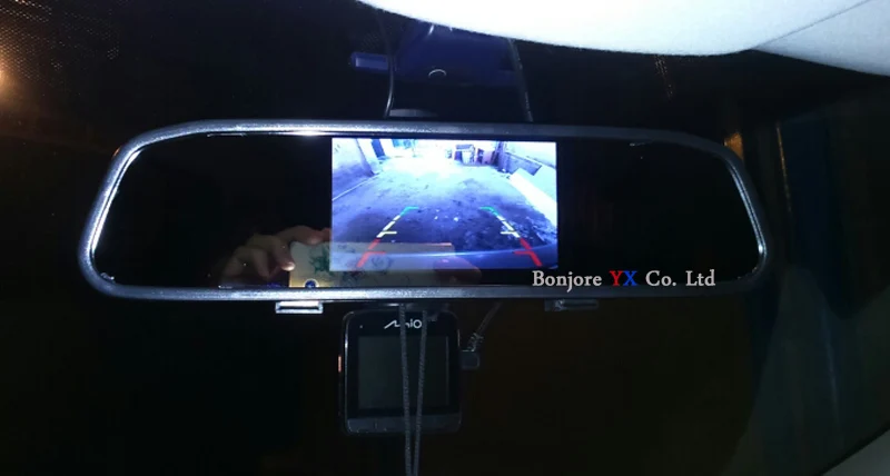 Koorinwoo паркинг Moniteur Voiture монитор 8 огней ночного видения Металлическая Автомобильная камера заднего вида с 4," Автомобильный видео монитор зеркало