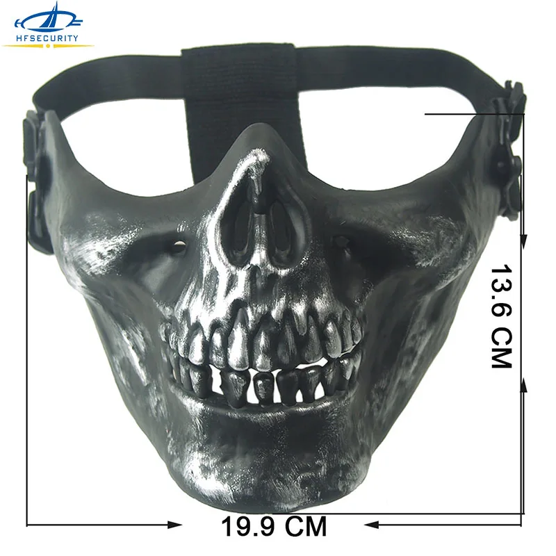 

[HFSECURITY] Ghost Camouflage Tactical Outdoor Skull Mask Face Protector SC Game Face Protective Mask Airsoft Skull Protection