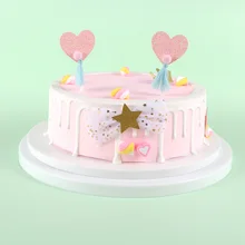 1 шт. поворотный стол для торта DIY выпечка инструмент Пластик тарелка для торта вращающийся Вращающийся украшения поворотный стол Кухня Дисплей стенд