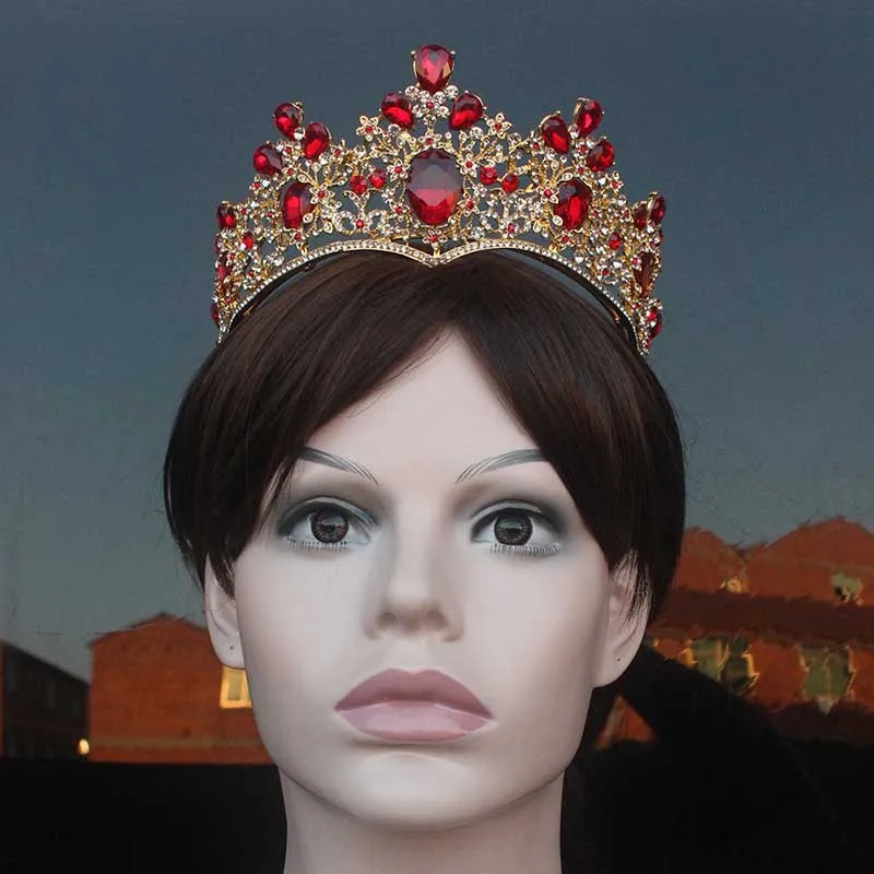 Барокко ручной работы кристалл Стразы невесты диадема принцесса короны и диадемы головной убор Свадебные аксессуары для волос ювелирные изделия BH