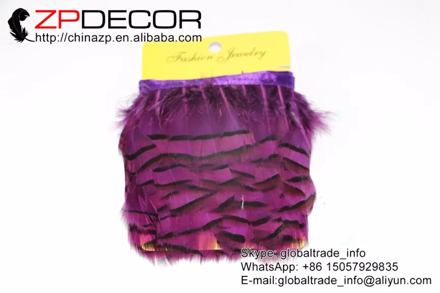 dyed purple CHUKAR PARTRIDGE Hen Feather trim (42)