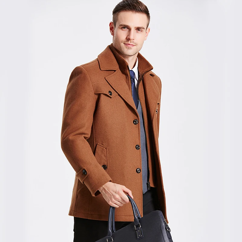 Тренч, мужское зимнее толстое пальто, ветровка, длинное шерстяное пальто, Masculino Palto Casaco, мужская куртка, s 4XL, Тренч, шерстяные куртки