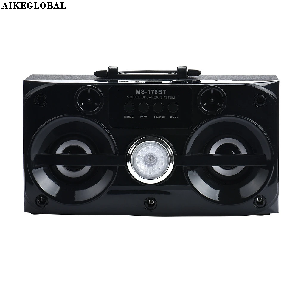 AIKEGLOBAL Hifi мультимедиа Bluetooth беспроводной Портативная колонка Super Bass с USB TF AUX FM