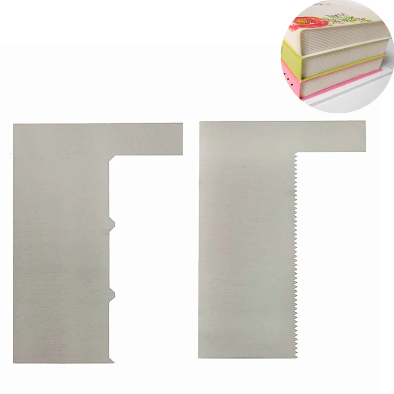 Book Set Contour Stainless Steel Cake Scraper Fondant Cream Spatula Edge Smoother Kitchen Cake Past