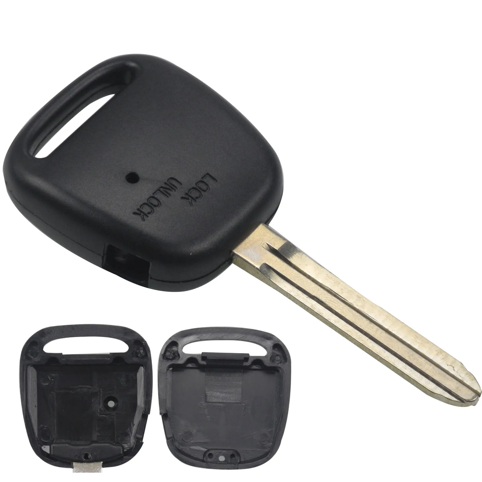 

jingyuqin 1/2B High Quality Car Key Shell Replacement Remote Key Blank Case Fit For Toyota Toy43 Blade With A Hole On The Side