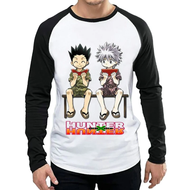 

Long Sleeve HUNTER x HUNTER T Shirt Fashion Style Mens Anime HUNTER x HUNTER T Shirt Top Tees Full Sleeve Shirt Cartoon T-shirt
